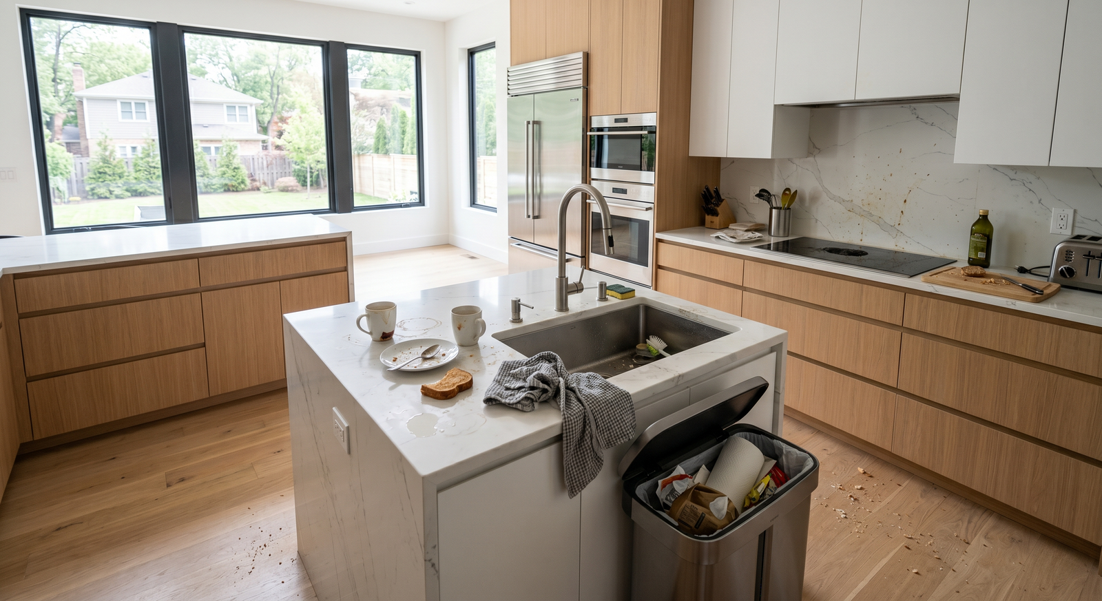 Before cleaning kitchen